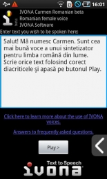 IVONA Carmen Romanian Android